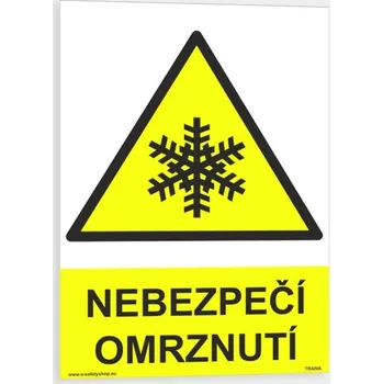 Nebezpečí omrznutí Plast 210 x 297 mm (A4) tl. 0.5 mm - Kód: 04463