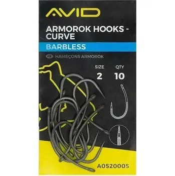 Rybářský háček AVID Háčky Armarok Hooks Curve Barbless #4 (AVID Armarok Hooks Curve Barbless #4)