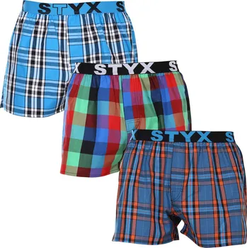 Trenýrky 3PACK pánské trenky Styx sportovní guma vícebarevné (3B100710) M Možnost vrácení zboží ZDARMA do 120 dnů!