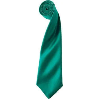 Kravata Premier Workwear Pánská saténová kravata PR750 Emerald -ca. Pantone 341 144 x 8,5 cm