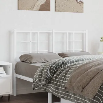 Nábytek vidaXL Kovové čelo postele 120 cm [355641] Barva: Bílá