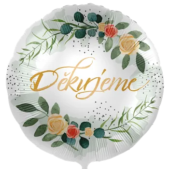 Party dekorace Foliový balonek Děkujeme CZ - 43cm