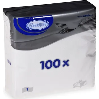 Papírový kapesník Ubrousky 33 x 33 cm 100 ks 1-vrstvé bílé