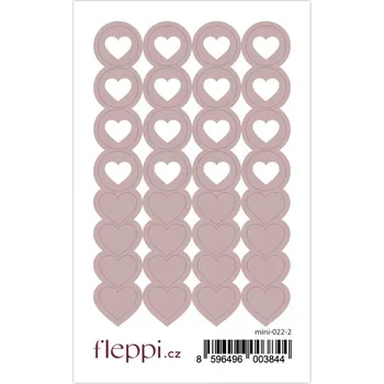 samolepka Fleppi Samolepky Srdíčka Barva samolepek: nude hnědá