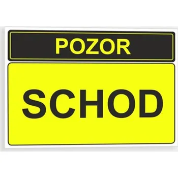 Pozor - Schod Samolepka 297 x 210 mm (A4) tl. 0.1 mm - Kód: 02267