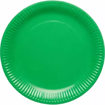 Talíř Papírové talíře zelené 23 cm - 8 ks