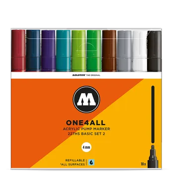 Akrylové fixy MOLOTOW One4All 227HS 4mm, 10ks základní B