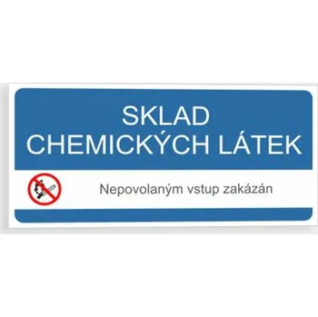 Sklad chemických látek Samolepka 190 x 90 mm tl. 0.1 mm - Kód: 08085