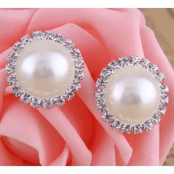 Náušnice B-TOP Dámské postříbřené náušnice klipsy Perla