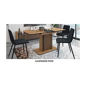 Jídelní stůl Jídelní stůl KEN - rozkládací dub artisan / černá