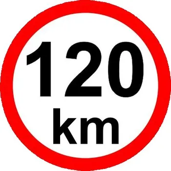 Dopravní značení Omezení rychlosti – 120 km/hod retroreflexní Samolepka ∅ 150 mm - Kód: 16880