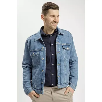 Pánská větrovka Pánská jeans bunda CROSS JEANS Light Blue A320-008 Velikost: M