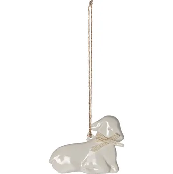 Velikonoční dekorace MAILEG Velikonoční kovová ozdoba - jehňátko Off white