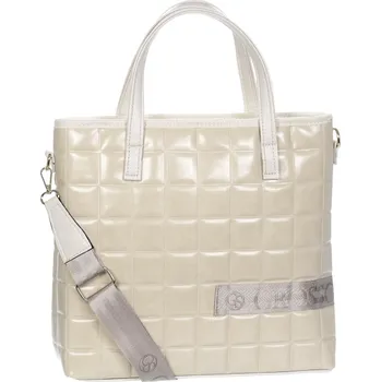Kabelka Větší moderní béžová dámská kabelka S692 GROSSO + doprava zdarma