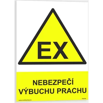 Nebezpečí výbuchu prachu Samolepka 210 x 297 mm (A4) tl. 0.1 mm - Kód: 01167