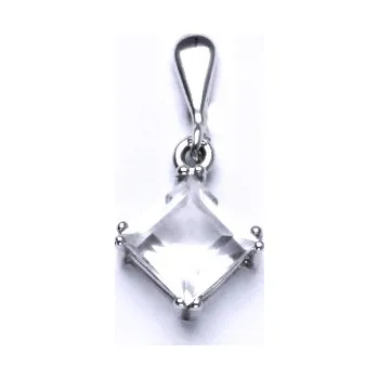 Přívěsek Stříbrný přívěsek, přírodní křišťál, přívěšek ze stříbra, P 1258/22
