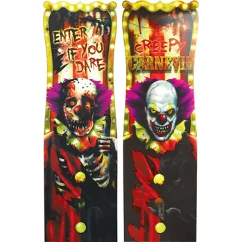 Party dekorace Halloweenská dekorace měnící Creepy Carnival - obraz 94 x 30 cm