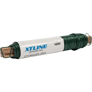 Příslušenství pro plot XTLINE Vázací drát zelený PVC | 0,65 (0,55) mm x 30 m