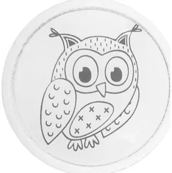 Nábytkové kování In-Design Nábytková knopka Nero bílá, motiv sova V108