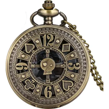 Hodinky ALTRO Kapesní hodinky na řetízku BLACK SKELETON GTP5204 Skladem v ČR