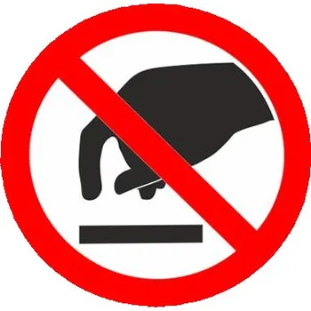 Nedotýkat se - symbol Plast 92 x 92 mm tl. 0.5 mm - Kód: 10584