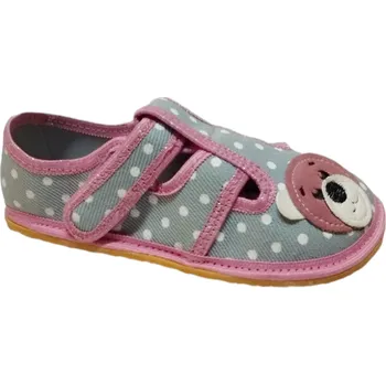 Dívčí obuv Papuče KTR RAWEKS barefoot BARE 2 Medvídek dívčí Velikost: 28