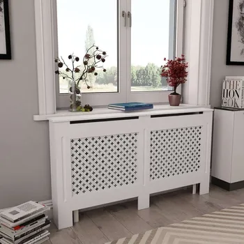 Radiátor vidaXL Kryt na radiátor 152x19x81,5 cm MDF [288194] Barva: Bílá