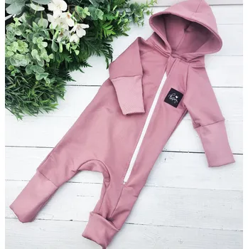 Kojenecký overall Kulišárny Teplákový overal rostoucí OLDPINK VELIKOST: 98