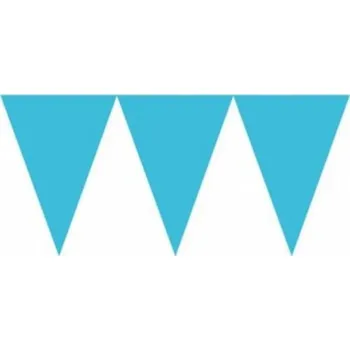 Party dekorace Vlaječková girlanda světle modrá 450 cm