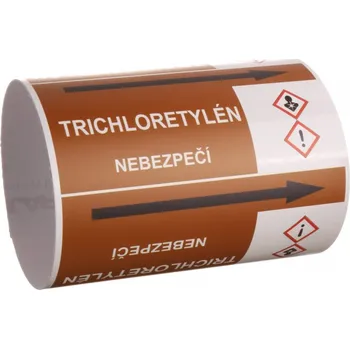 Lepicí páska Páska na značení potrubí Signus M25 - TRICHLORETYLÉN Samolepka 80 x 62 mm, délka 1,5 m, Kód: 26127