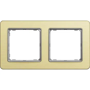 vypínač a zásuvka Sedna D/E Rámeček dvojnásobný, Leštěné Zlato SCHNEIDER SDD371802