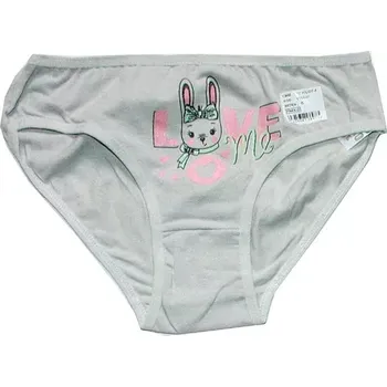 Dívčí spodní kalhotky potisk LOVE Králíček 6697 šedé
