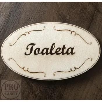 Domovní cedule Dřevěná cedulka na dveře Toaleta