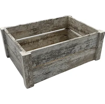 Úložný box Dřevěná bedýnka Provance střední 32 x 23 cm, výška 13 cm