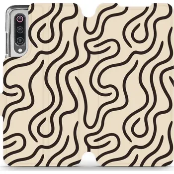 Pouzdro na mobilní telefon Flipové pouzdro Mobiwear - Xiaomi Mi 9 - VA60S Linky (Knížkové flip pouzdro, obal, kryt na mobil Xiaomi Mi 9 - VA60S Linky, materiál Umělá kůže + TPU - ochrana 360°, stojánek, silikonová vanička, magnetické zavírání)