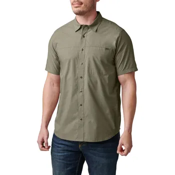 Pánské oblečení Košile 5.11 Wyatt S/S Shirt - Sage Green L