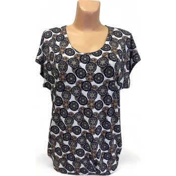 Dámská tunika Top halena KOLEČTA, Barva celopotištěná, Velikost XL 44, Materiál 96% Viskoza 4% Lycra