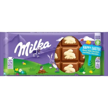Čokoláda Milka Mléčná/bílá Happy Easter 30 %100 g