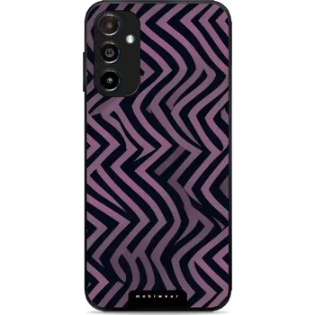 Pouzdro na mobilní telefon Lesklý kryt Mobiwear Glossy - Samsung Galaxy A14 / A14 5G - GA55G Fialové klikyháky (Prémiové lesklé pouzdro, obal, kryt Mobiwear Glossy na mobil Samsung Galaxy A14 / A14 5G - GA55G Fialové klikyháky, materiál Plast + TPU silikon - krytí po všech stranách