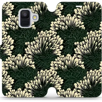 Pouzdro na mobilní telefon Flipové pouzdro Mobiwear - Samsung Galaxy A6 2018 - VA45S Travina (Knížkové flip pouzdro, obal, kryt na mobil Samsung Galaxy A6 2018 - VA45S Travina, materiál Umělá kůže + TPU - ochrana 360°, stojánek, silikonová vanička, magnetické zavírání)