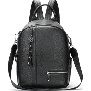 Městský batoh Luxusní batoh pravá kůže NW286 Barva (Varianta): Černá