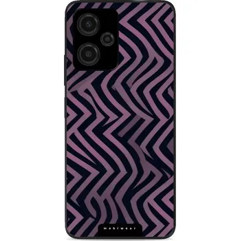 Pouzdro na mobilní telefon Lesklý kryt Mobiwear Glossy - Xiaomi Redmi Note 12 5G - GA55G Fialové klikyháky (Prémiové lesklé pouzdro, obal, kryt Mobiwear Glossy na mobil Xiaomi Redmi Note 12 5G - GA55G Fialové klikyháky, materiál Plast + TPU silikon - krytí po všech stranách,)