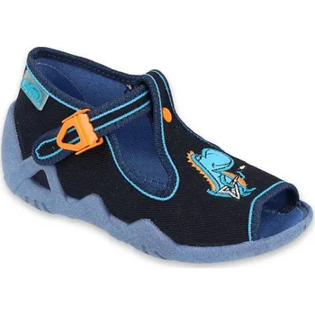 Chlapecké bačkory BEFADO 217P112 chlapecké sandálky modré dino 21 217P112_21