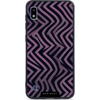 Pouzdro na mobilní telefon Lesklý kryt Mobiwear Glossy - Samsung Galaxy A10 - GA55G Fialové klikyháky (Prémiové lesklé pouzdro, obal, kryt Mobiwear Glossy na mobil Samsung Galaxy A10 - GA55G Fialové klikyháky, materiál Plast + TPU silikon - krytí po všech stranách, neošoupatelný)