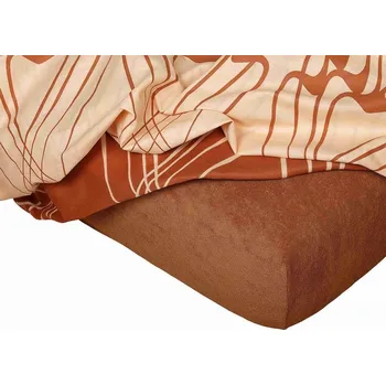 Prostěradlo Froté prostěradlo nugát - 90x200/20 cm jednolůžko