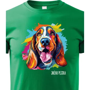 Chlapecké tričko Dětské tričko Baset, Barva Zelená, Velikost 122 cm/6 roků, Canvas Dětské tričko 2424