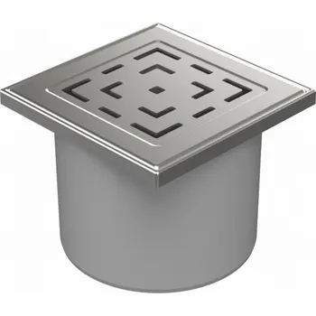 Podlahová vpusť přímá D110, nerez rámeček, mřížka LABYRINTH