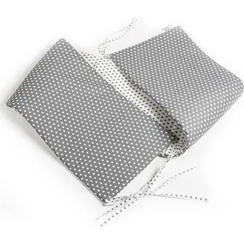 Mantinel do postýlky hvězdičky šedé 180 cm