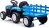 Dětské elektrovozidlo Dětský elektrický traktor New Holland s přívěsem modrý