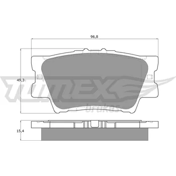 Brzdová destička Sada brzdových destiček, kotoučová brzda TOMEX Brakes TX 15-73